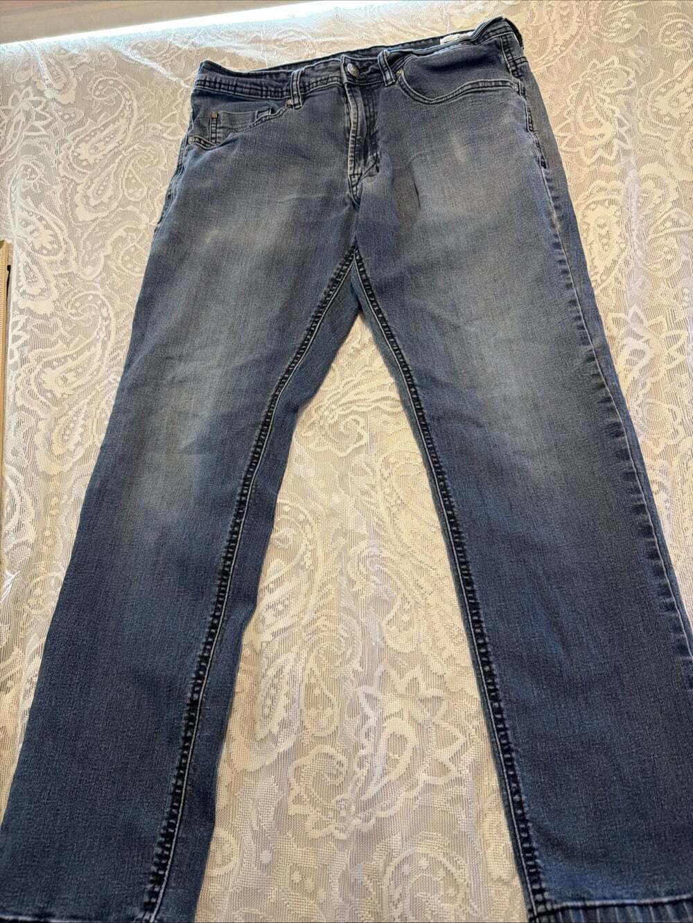 Buffalo David Bitton  Axel Straight Leg Denim Jeans 34x30 Men’s Blue Well Worn